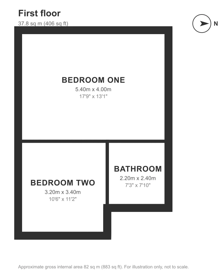Floor plan, Air Balloon Road, St George: First floor