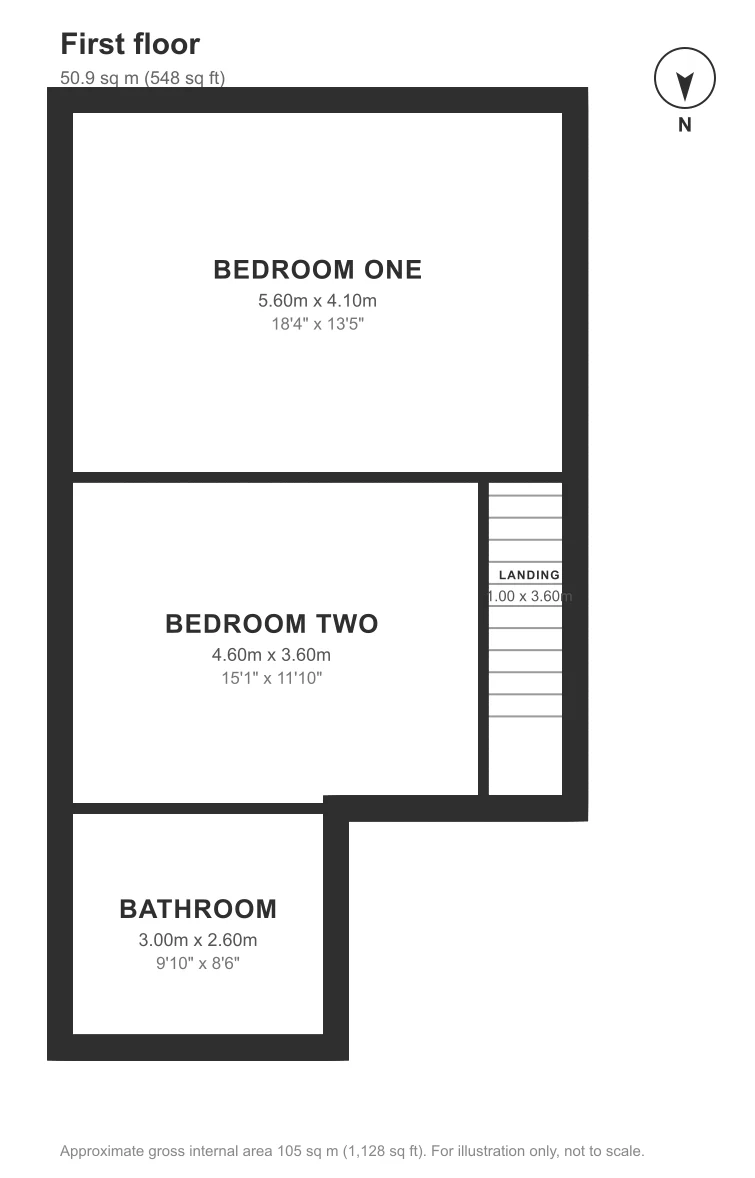 Floor plan, Avonvale Road, Redfield: First floor