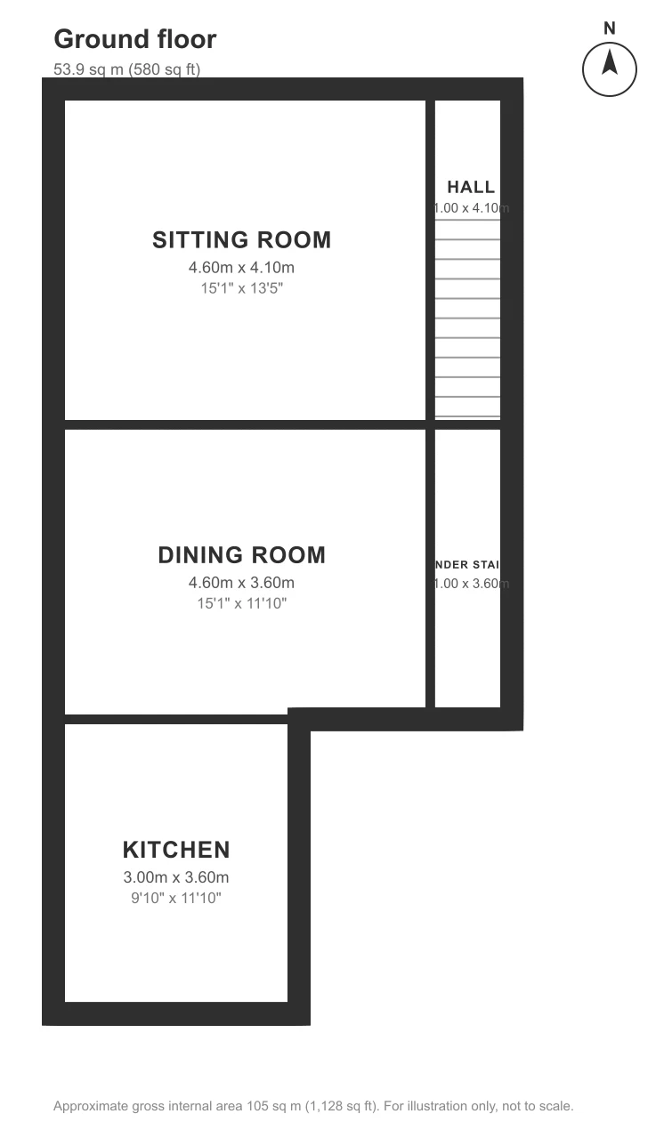 Floor plan, Chelsea Road, Easton: Ground floor