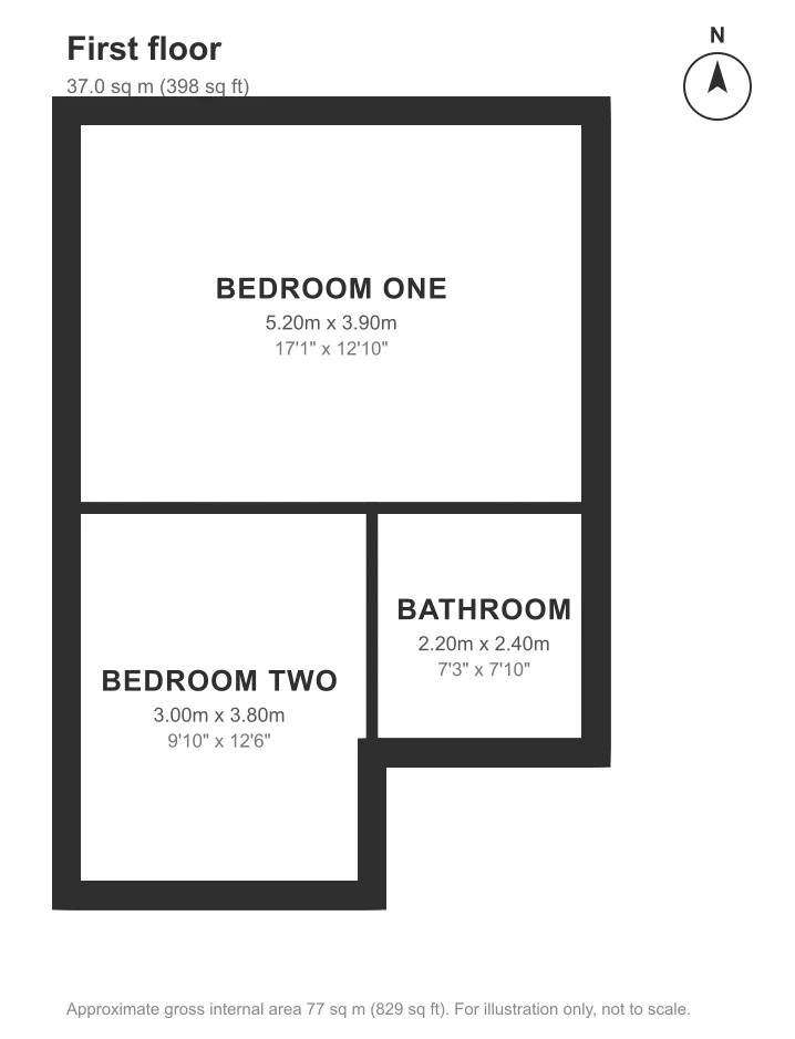 Floor plan, Ducie Road, Barton Hill: First floor