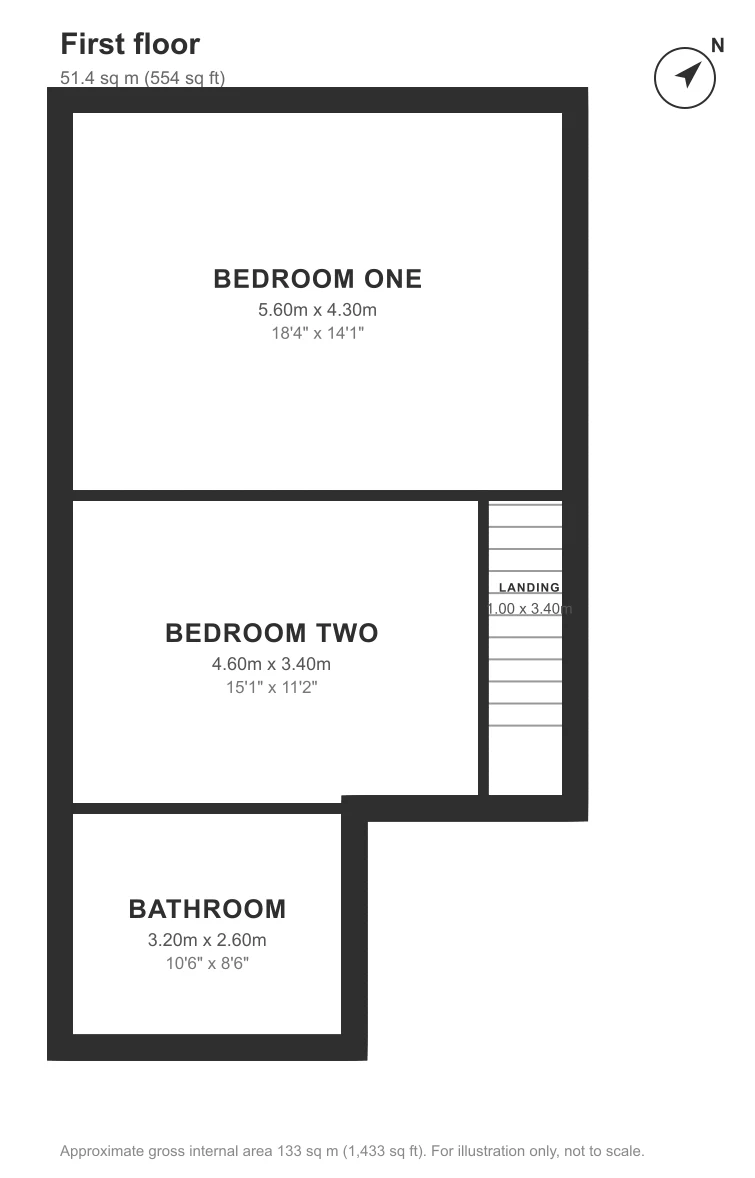 Floor plan, Mivart Street, Easton: First floor