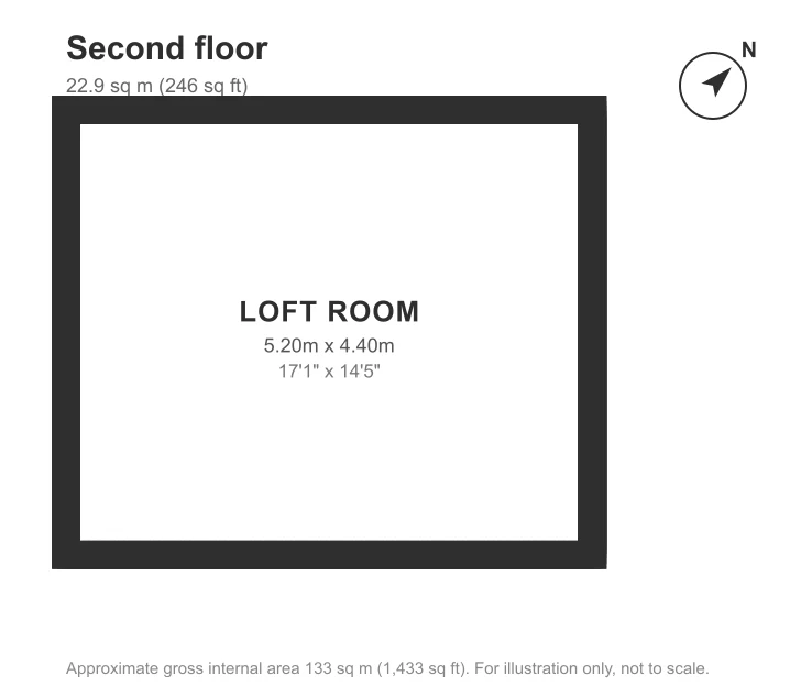 Floor plan, Mivart Street, Easton: Second floor
