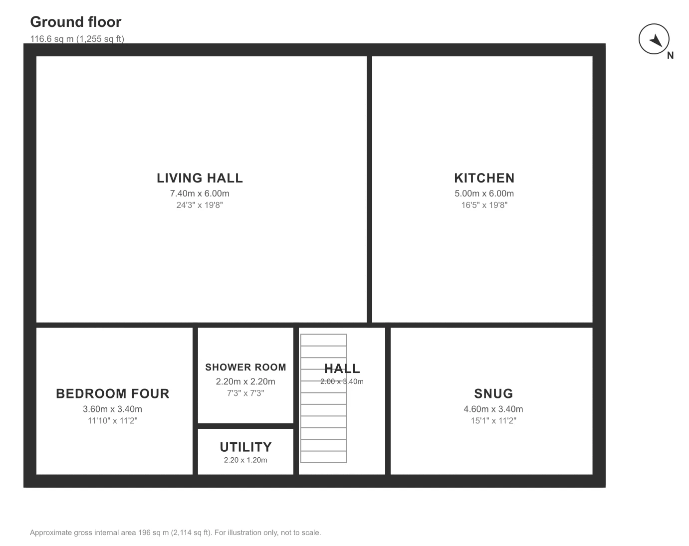 Floor plan, Chapel Barn, Tregony: Ground floor