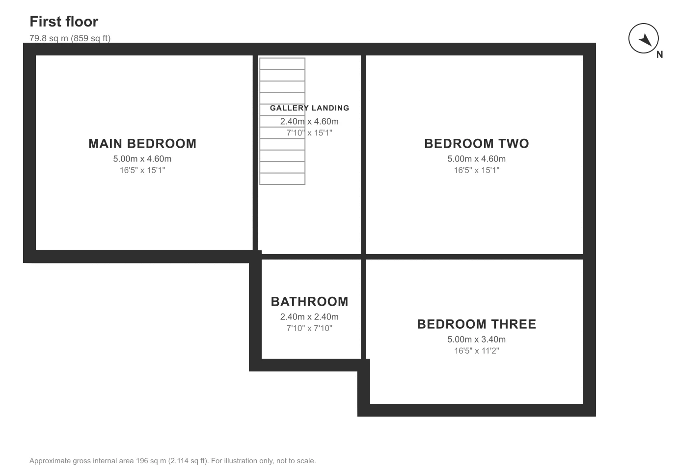 Floor plan, Chapel Barn, Tregony: First floor
