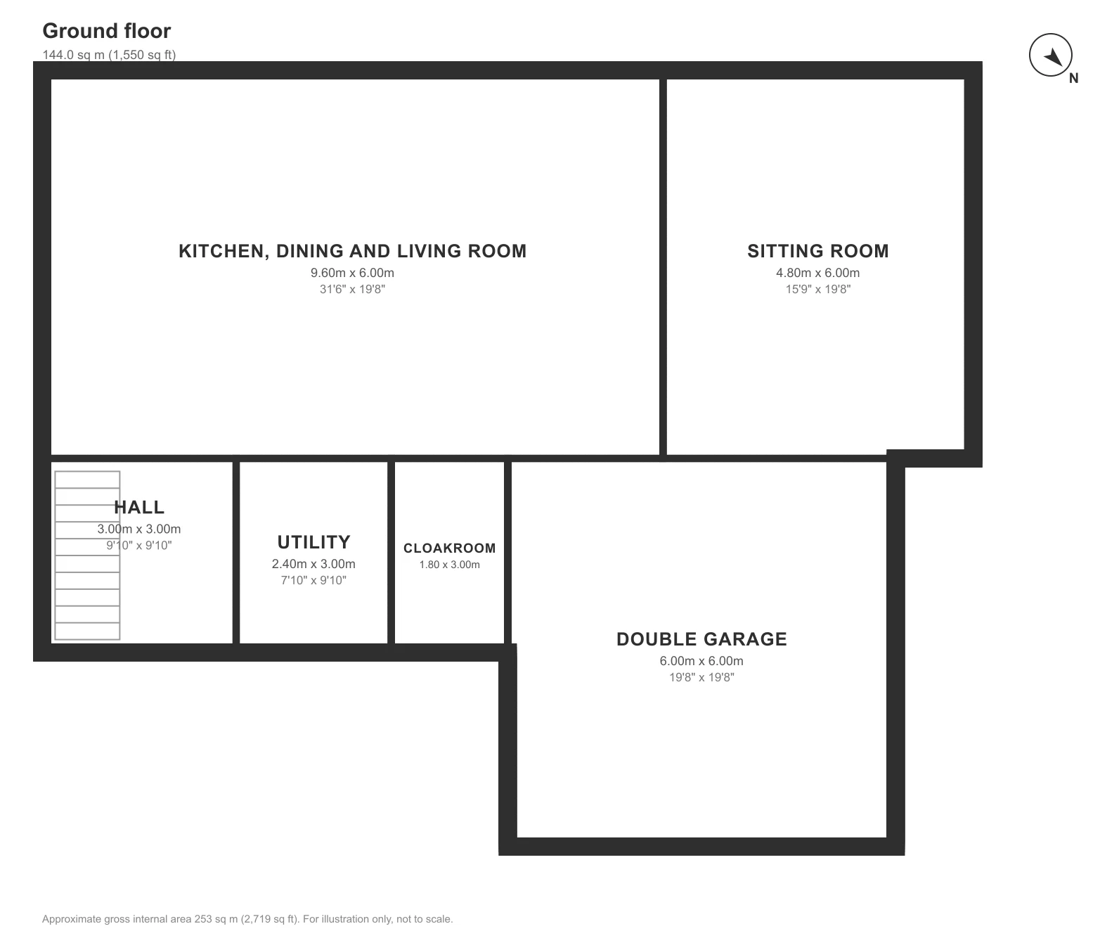 Floor plan, Lowen, Creek Road, Feock: Ground floor