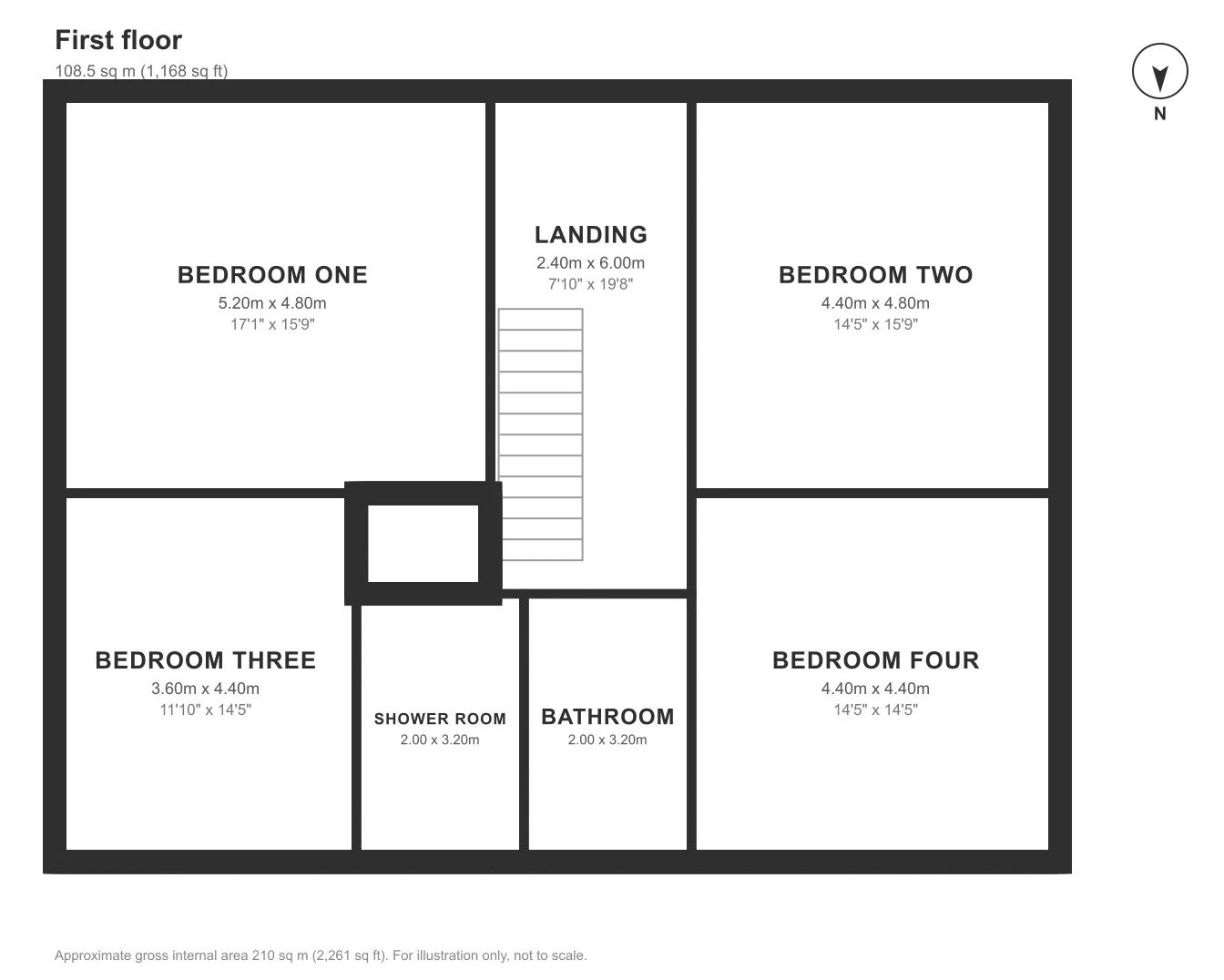 Floor plan, Penmount House, Truro: First floor