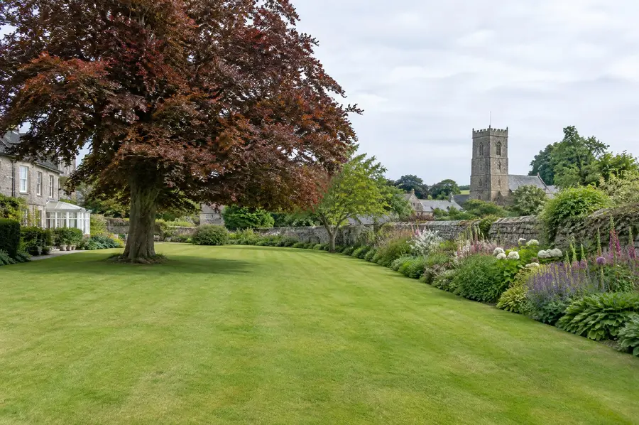 The garden and the church tower
