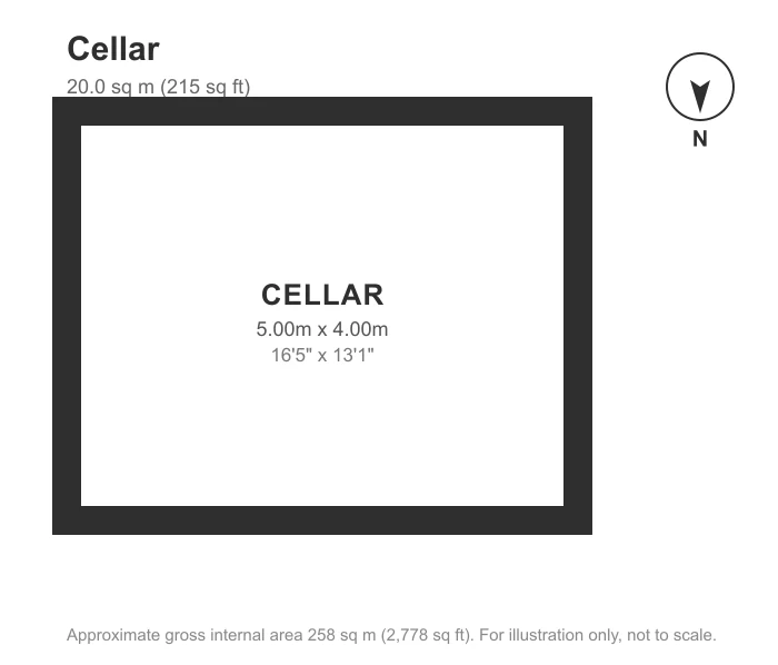 Floor plan, The Old Rectory, Probus: Cellar