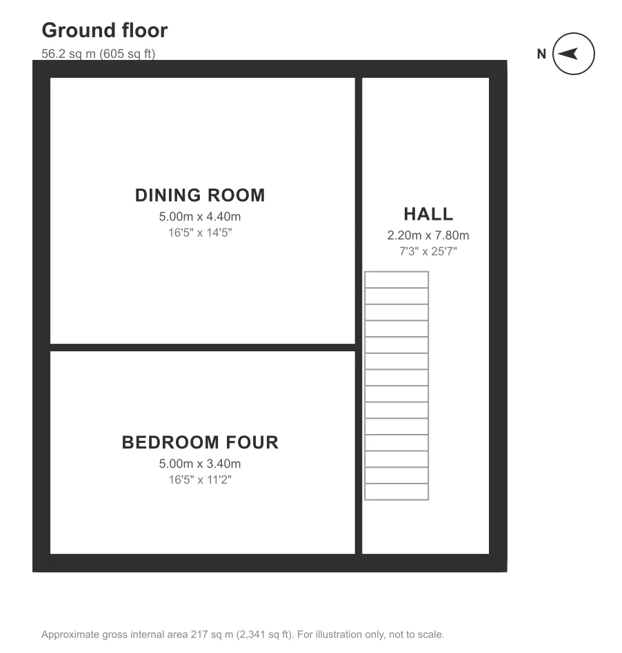 Floor plan, Strangways Terrace, Truro: Ground floor