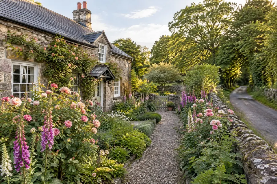 The garden and the lane