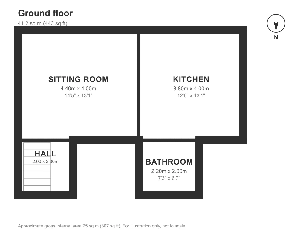 Floor plan, Wheal Rose Cottage, Ladock: Ground floor