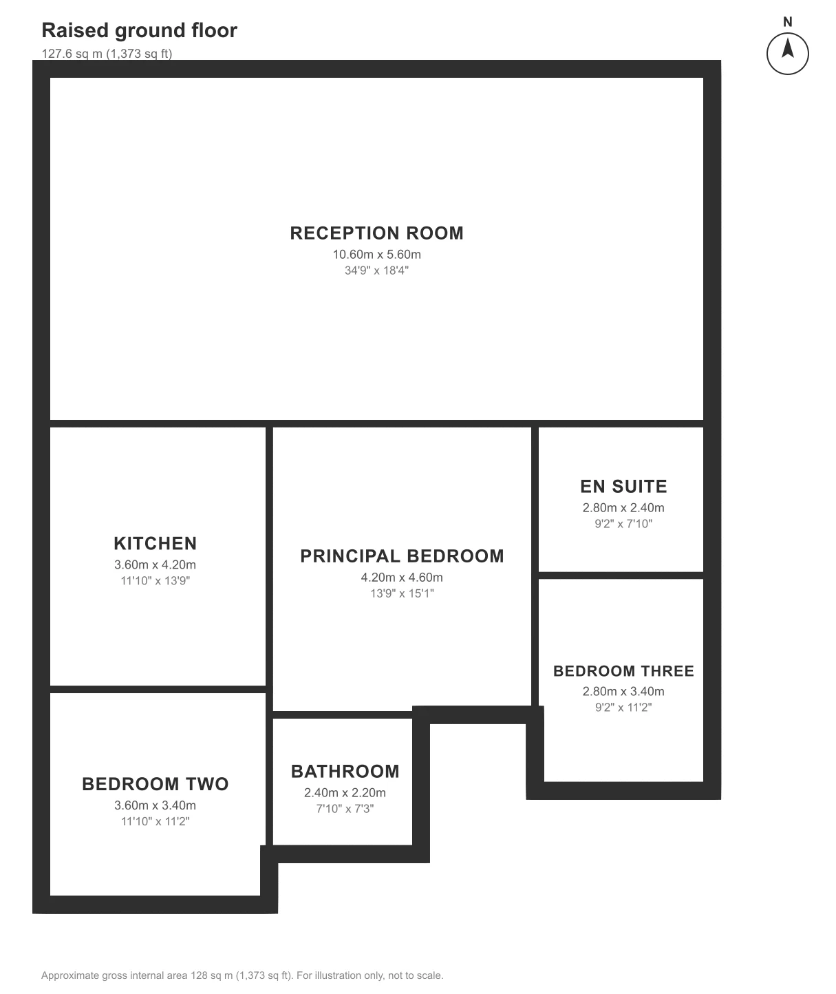 Floor plan, Onslow Square, South Kensington: Raised ground floor