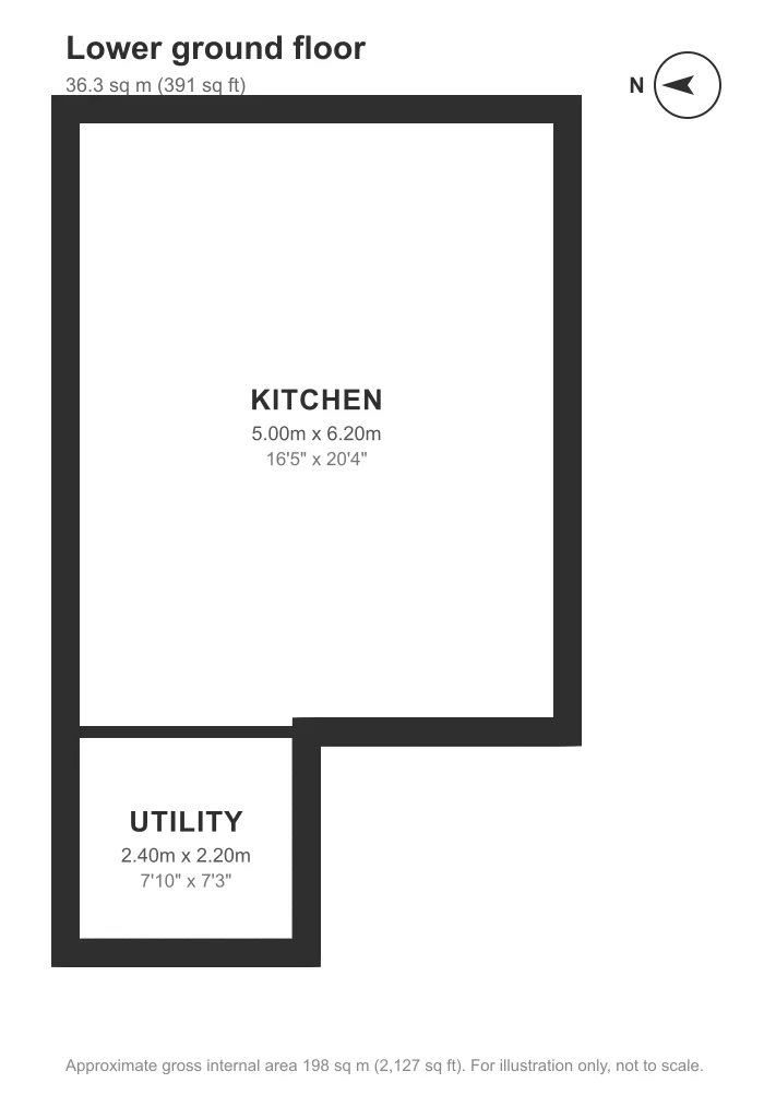 Floor plan, Paultons Square, Chelsea: Lower ground floor