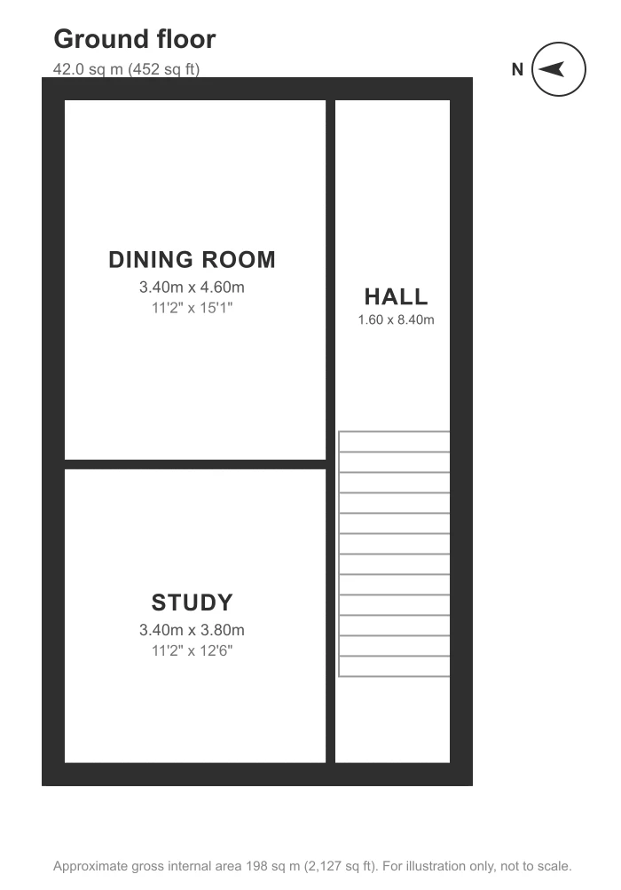 Floor plan, Paultons Square, Chelsea: Ground floor